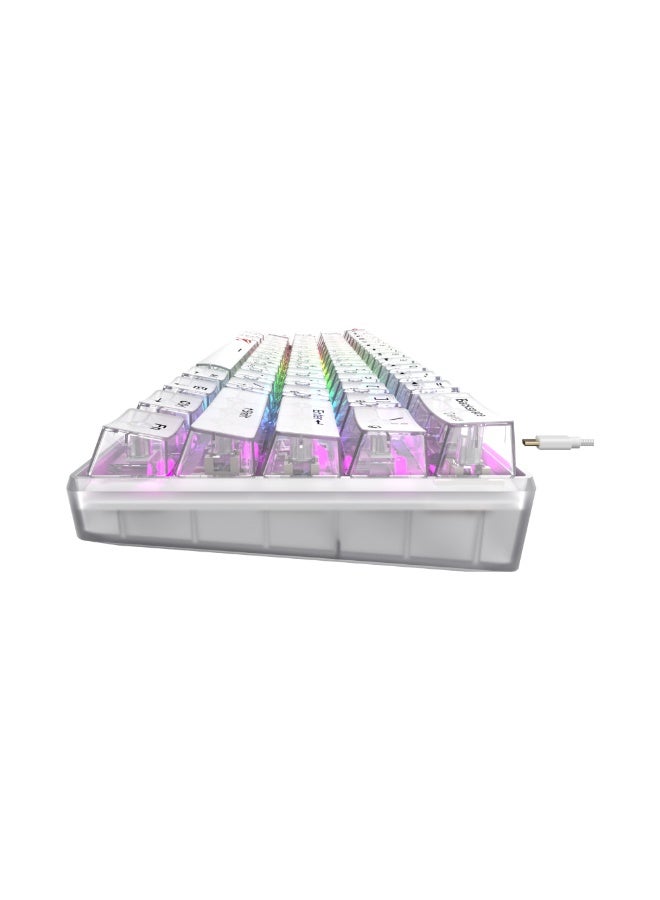 HAVIT HV-KB903L Mechanical Gaming Keyboard – RGB Backlit, Red Switches, White Switches, 61 Keys ( White / Blue / Transparent) - Image 2