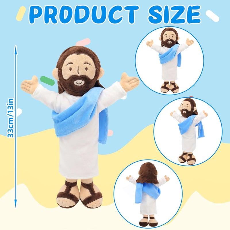 Yelakey 13" Jesus Plush, Jesus Stuffed Doll Plushie for Easter Christmas Church (Brown) - Image 2