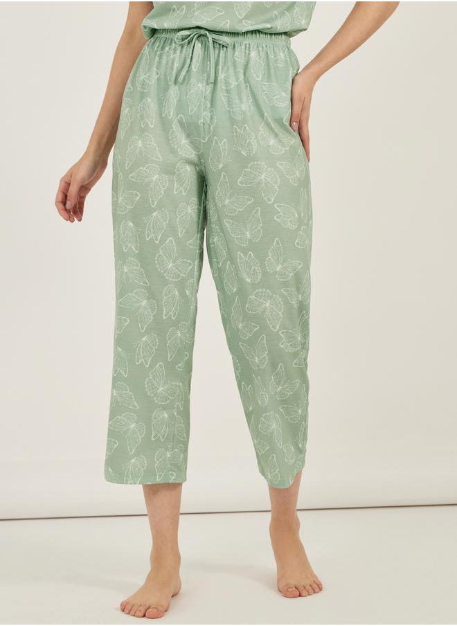 Styli All Over Butterfly T-Shirt & Capri Set  - Image 5