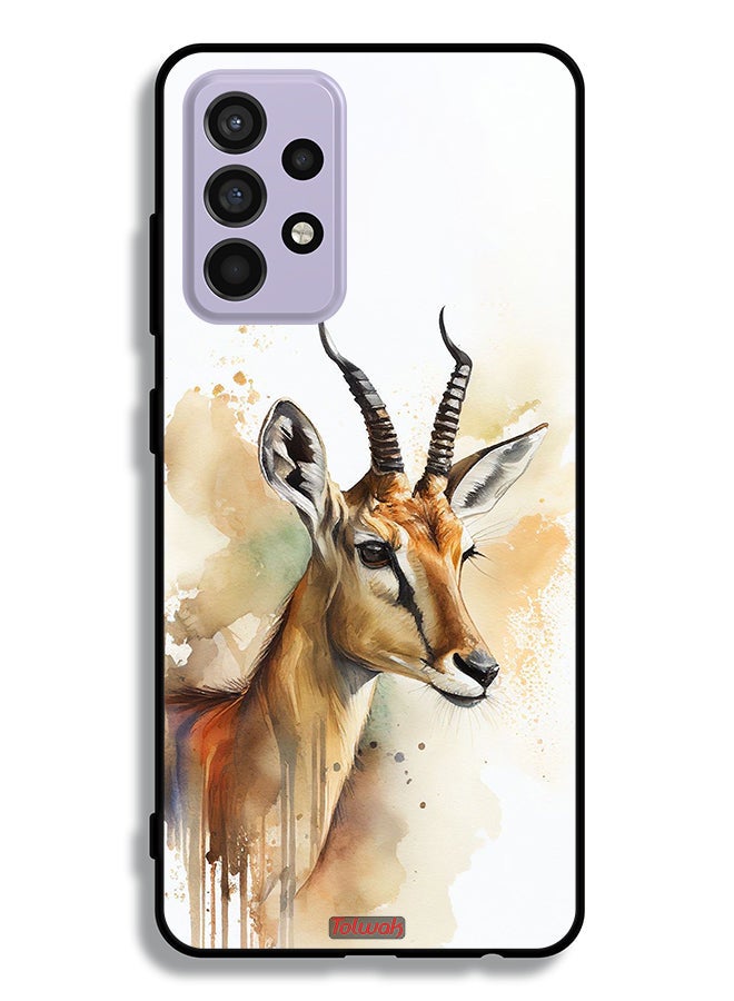 Tolwak Samsung Galaxy A52s 5G Protective Case Cover Deer Abstract Art - Image 1