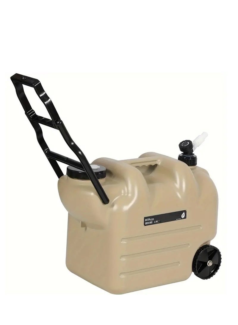 دي إل سي  28L Large Capacity outdoor jerrican Portable Water Storage Tank - Wheels and Trolley for Easy Mobility - Image 2
