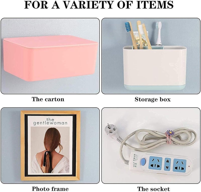 SARTHU Sarthu Self Adhesive Male Female Wall Hooks Magic Transparent Sticker Hooks for Hanging Mobile Case Spike Guards Toilet Brush Photo Frames Bathroom Kitchen AccessoriesPack of 5 Pcs Set  - Image 2