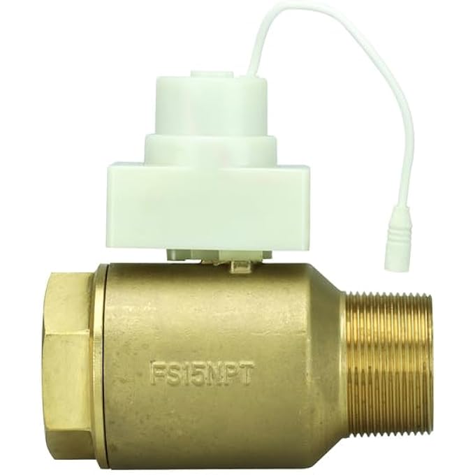 WATER HEATER LEAK DETECTOR MOTORIZED VALVE, 1-1/2" NPT MIP X FIP