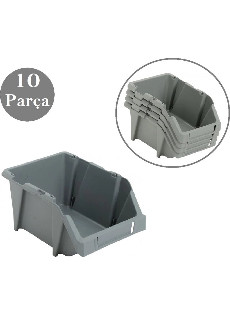 Venoa DG25 Warehouse Shelf Organizer Parts Storage Tool Box 10 Pieces 300X200X130 mm  - Image 2