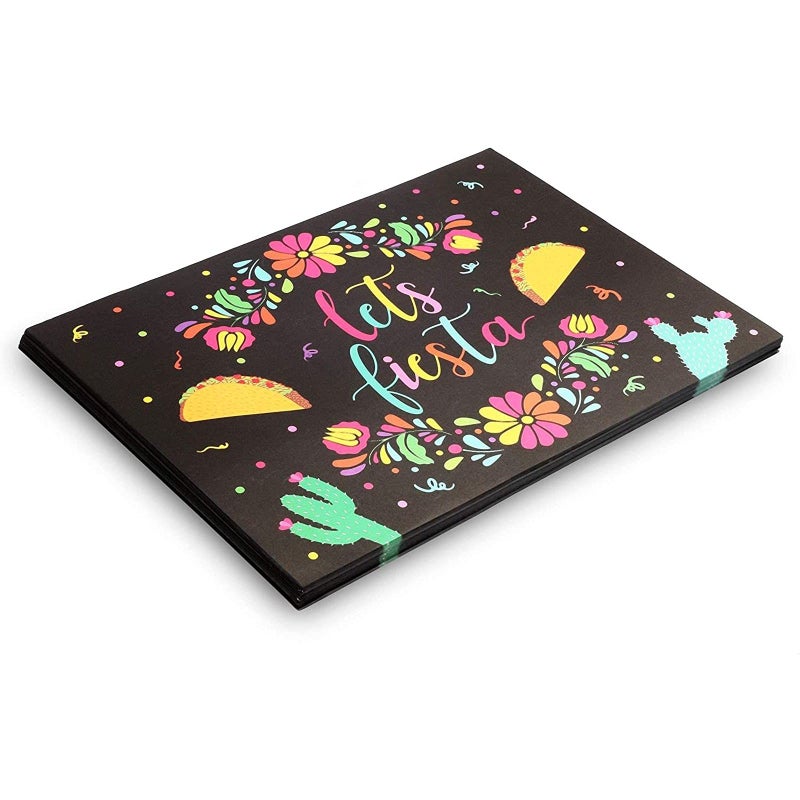Sparkle and Bash Sparkle and Bash Cinco de Mayo Placemats Lets Fiesta Table Decorations 10 x 14 in Pack of 100 