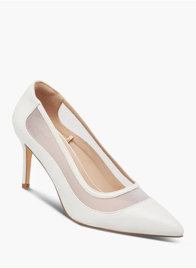 Flora Bella By Shoexpress Women Textured Slip-On Pumps with Stiletto Heels