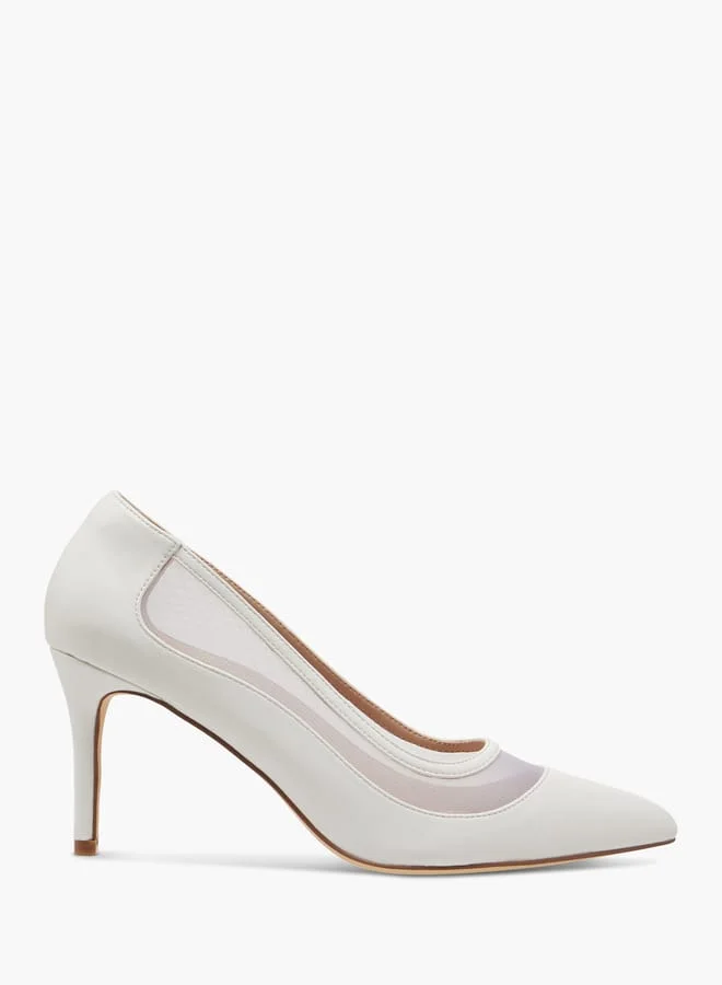 Flora Bella By Shoexpress Women Textured Slip-On Pumps with Stiletto Heels