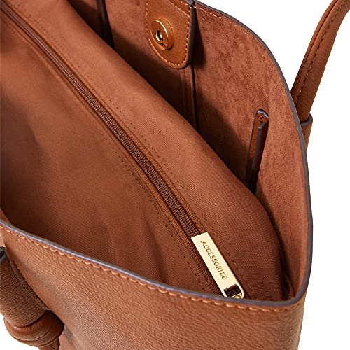Accessorize London Tan Knot Detail Shoulder Bag | Tote bags for women office use |Work bag for woman |Shoulder bag for ladies - Image 3