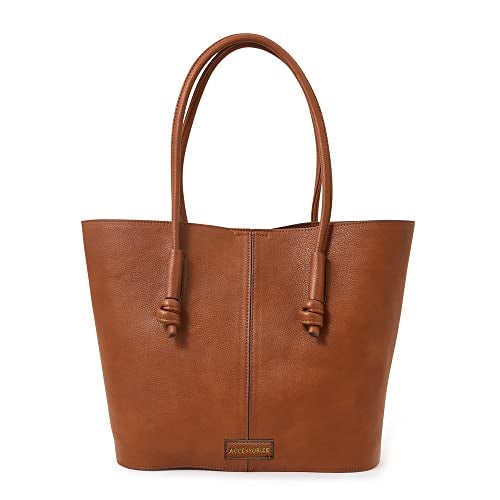 Accessorize London Tan Knot Detail Shoulder Bag | Tote bags for women office use |Work bag for woman |Shoulder bag for ladies - Image 1
