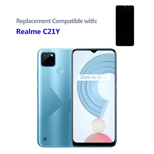 SWARK LCD Display Compatible with Realme C21Y RMX3261, RMX3263 (Black Without Frame) Touch Screen + Tools - Image 5