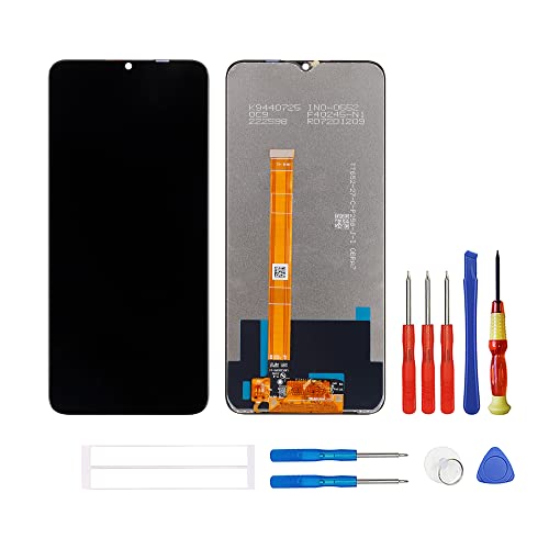 SWARK LCD Display Compatible with Realme C21Y RMX3261, RMX3263 (Black Without Frame) Touch Screen + Tools - Image 1