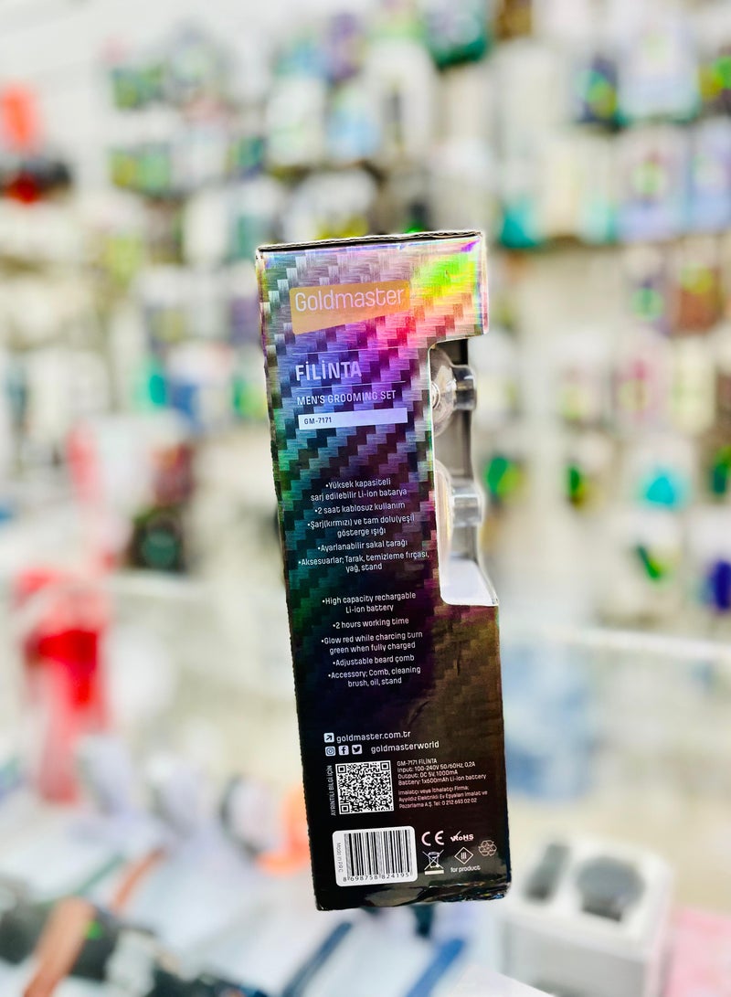 بوينت مجموعة ماكينة تشذيب الشعر 9 في 1 قابلة لإعادة الشحن عبر USB مع ملحقات متعددة، لون أسود - Image 4