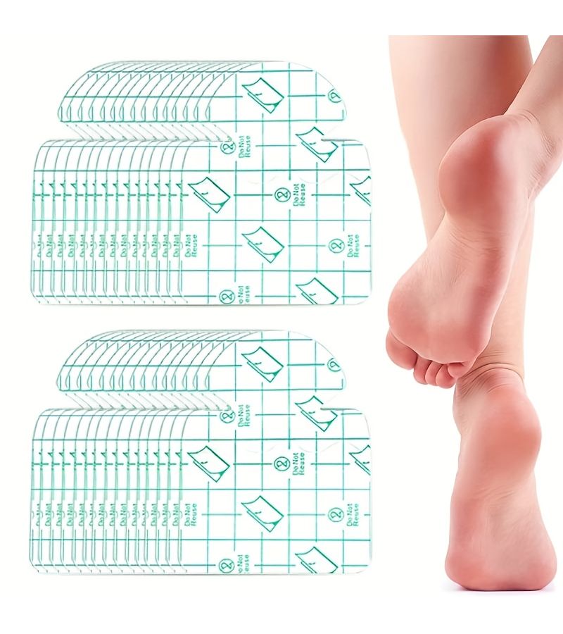 Transparent Moisture Proof Heel Pads Breathable Cushioning for Dry Cracked Heels - Image 4