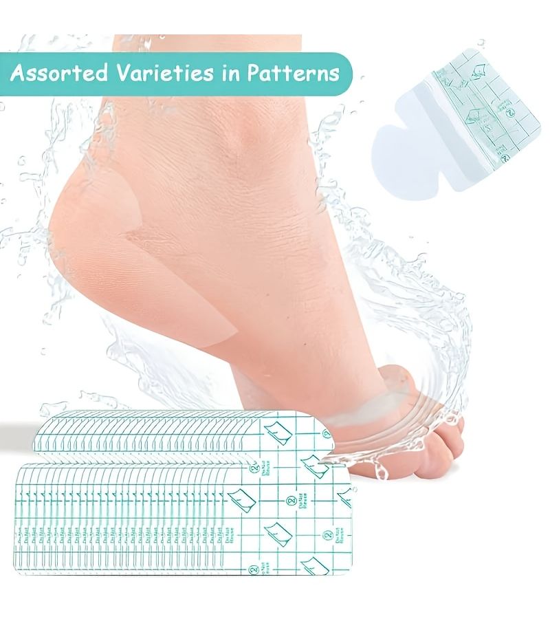 Transparent Moisture Proof Heel Pads Breathable Cushioning for Dry Cracked Heels - Image 2