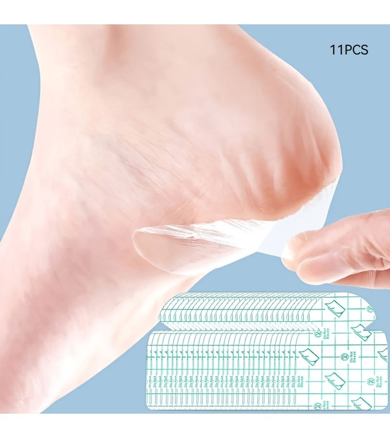 Transparent Moisture Proof Heel Pads Breathable Cushioning for Dry Cracked Heels - Image 1