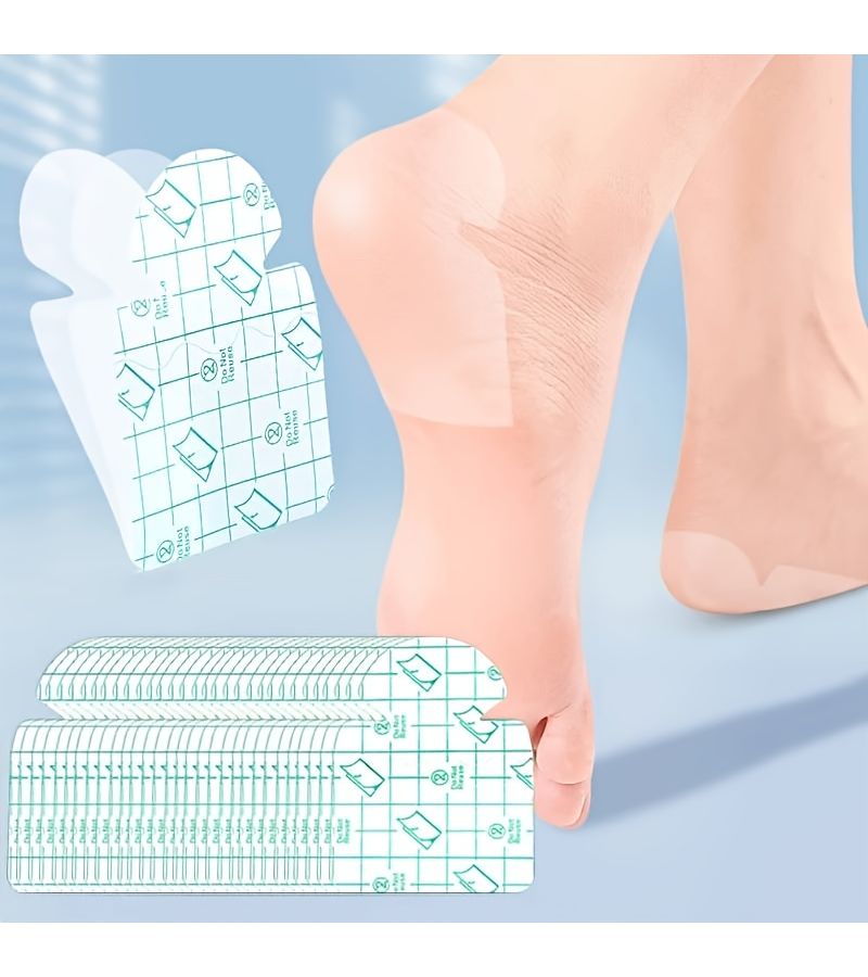Transparent Moisture Proof Heel Pads Breathable Cushioning for Dry Cracked Heels - Image 3