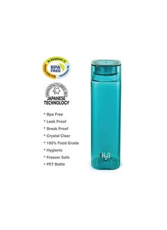 Cello H2O Square Water Bottle (Pack of 4) 100% Food Grade & Freezer Safe 500ml, Assorted Color  - Image 2