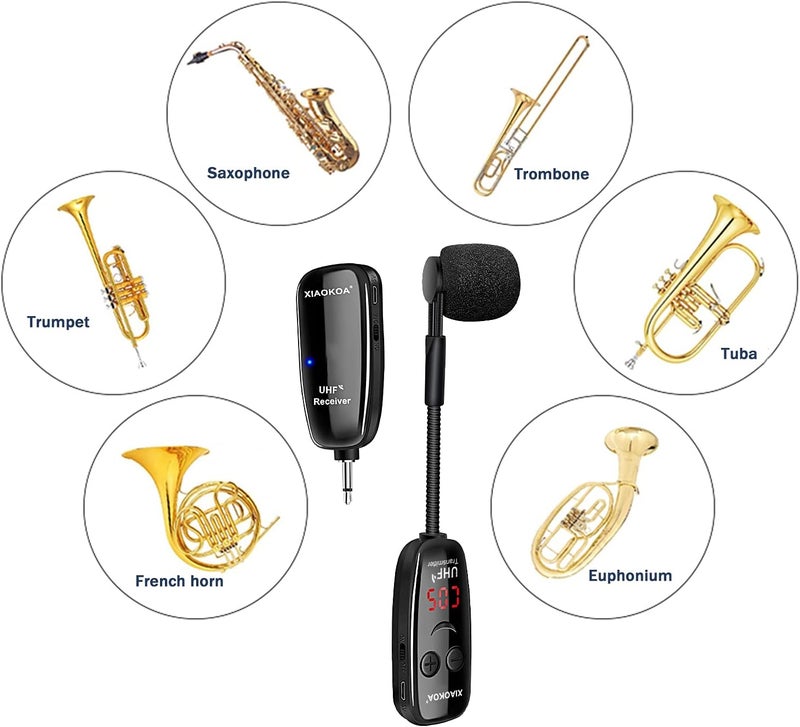 سماعة رأس ميكروفون لاسلكية لنظام الصوت العام، ميكروفون رأس ومحمول 2 في 1 قابل للشحن UHF مع مستقبل لاسلكي لمكبر الصوت، ومكبر الصوت المسرحي، والخطابة العامة والتدريس - Image 4