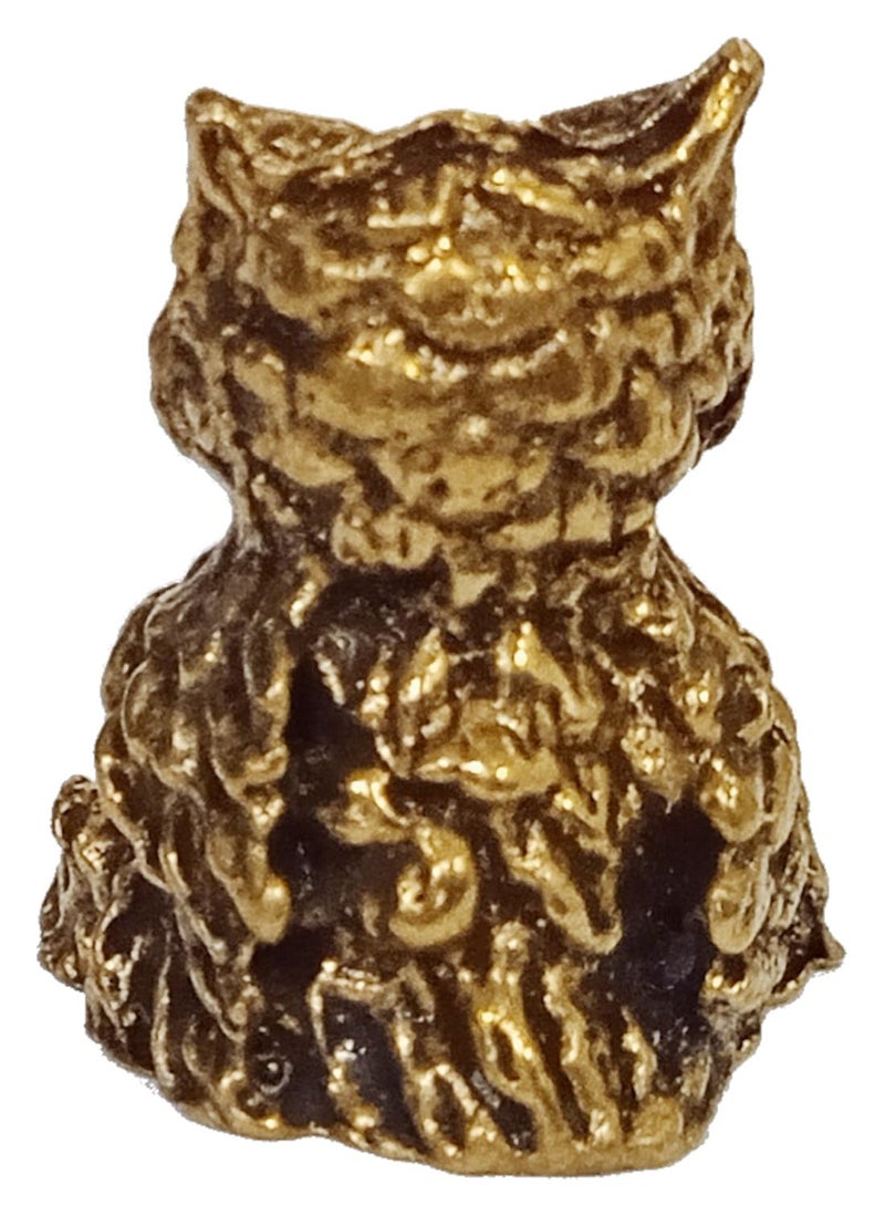 Purpledip Rare Miniature Brass Figurine Owl: Collectible Showpiece Statue with Fine Workmanship (12699D) - Image 5