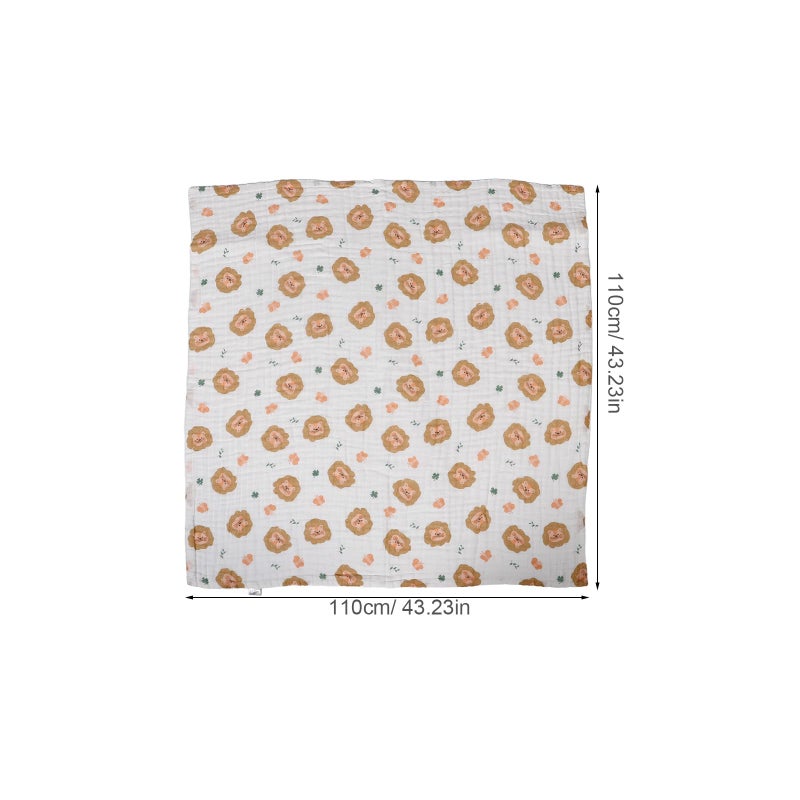 Soft Breathable Muslin Cotton Baby Blanket For Newborn Nursery Crib Unisex Bedding - Image 3