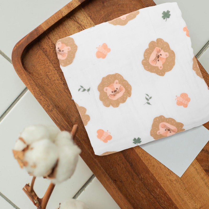 Soft Breathable Muslin Cotton Baby Blanket For Newborn Nursery Crib Unisex Bedding - Image 5