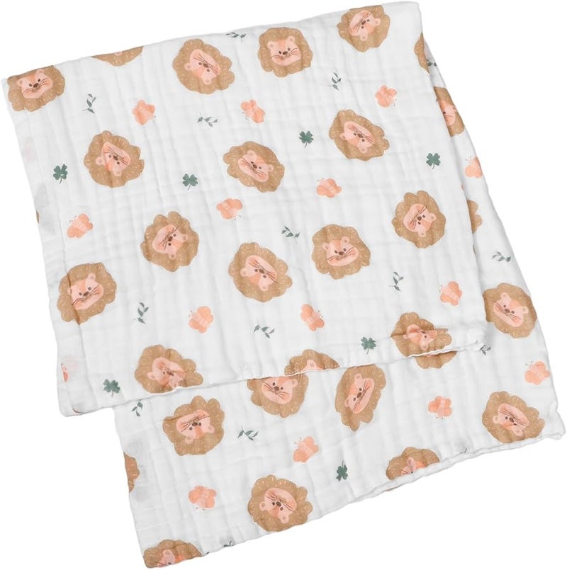Soft Breathable Muslin Cotton Baby Blanket For Newborn Nursery Crib Unisex Bedding - Image 1