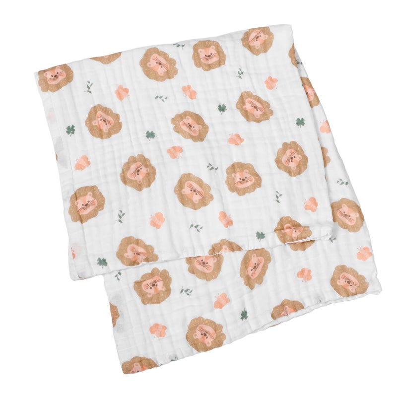 Soft Breathable Muslin Cotton Baby Blanket For Newborn Nursery Crib Unisex Bedding - Image 2