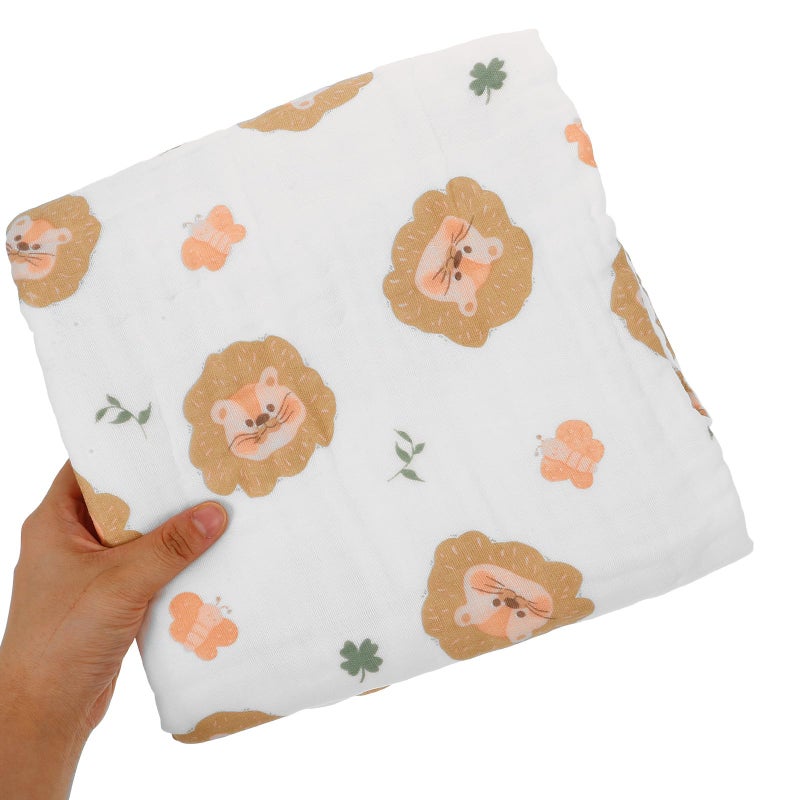 Soft Breathable Muslin Cotton Baby Blanket For Newborn Nursery Crib Unisex Bedding - Image 4