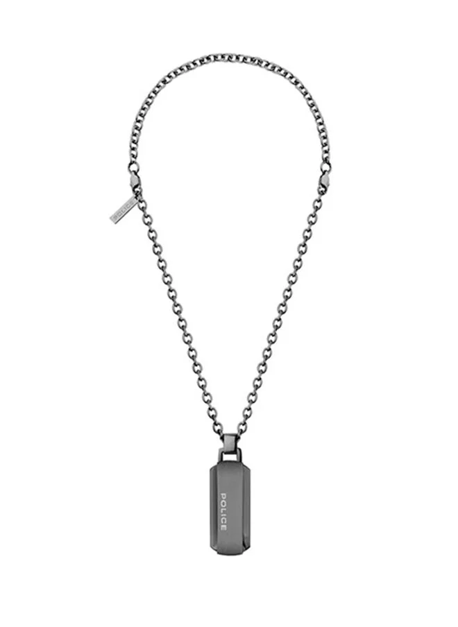 بوليس Police Stainless Steel Necklace for Men - Grey, PEAGN2211802