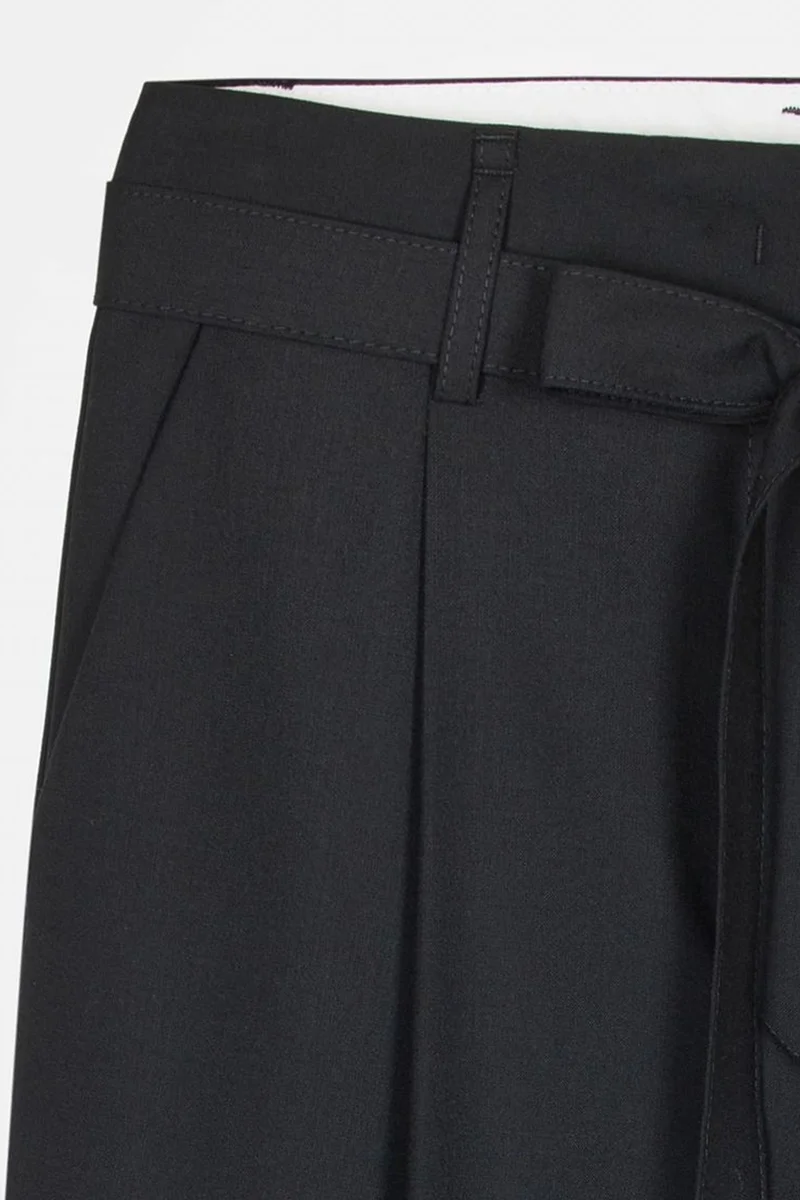 Dilvin Black DILVIN Women's Wide-Leg Crepe Trousers for Women | Best Price UAE
