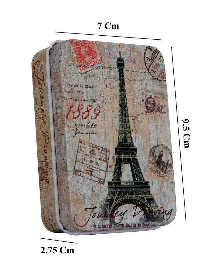 Lifestyle-You Lifestyle-You Beautiful Retro Tin Boxes for Multipurpose Use. Useful for Storing Small Stuff Like Small Jewellery, Medicine, Pills, Pen Drives etc. Storage Box (Pack of 4) - Image 4