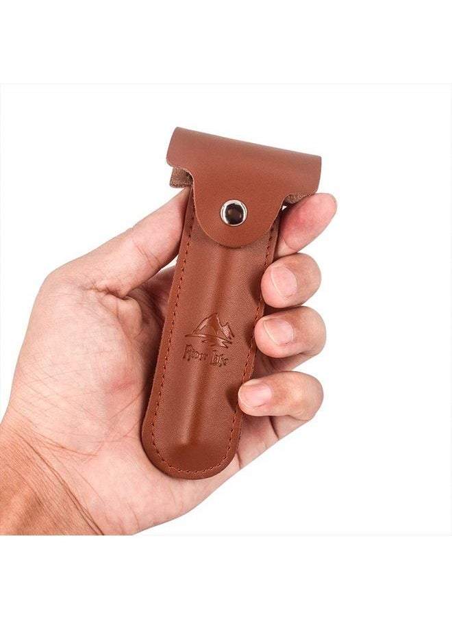 River Lake - Travel Double Edge Safety Razor, River Lake RZ700 Long Handle Adjustable Classic Safety Shaver Razor (Razor with Protective Case,Brown) - Image 1