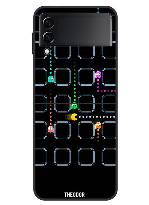Protective Case Cover For Samsung Galaxy Z FlIP 4 5G    Pac man