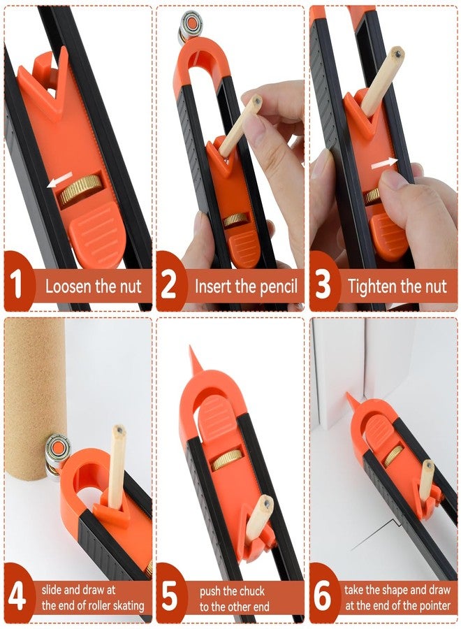 يونتوب مجموعة واحدة من أدوات تحديد الخطوط الدقيقة مع قلمين، أداة قياس الخطوط الدقيقة المتطورة مع قفل قابل للتعديل لأعمال النجارة والنجار والحرفيين والبناء - Image 5