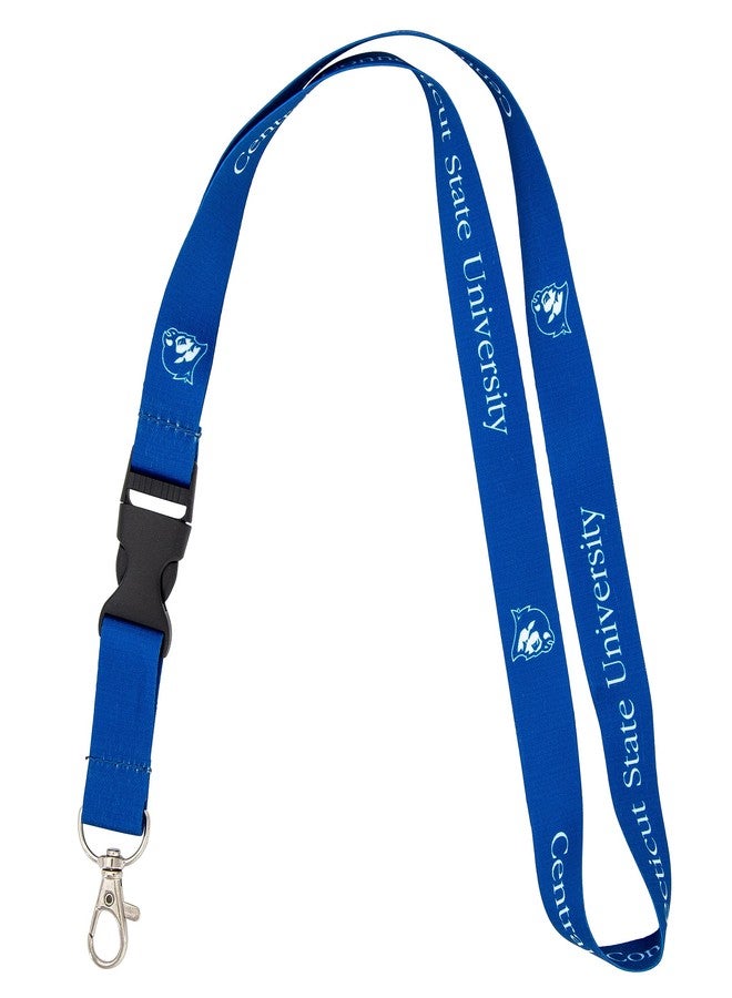 Desert Cactus Central Connecticut State University Lanyard CCSU Blue Devils Car Keys ID Badge Holder Keychain Detachable Breakaway Snap Buckle (Blue) - Image 2