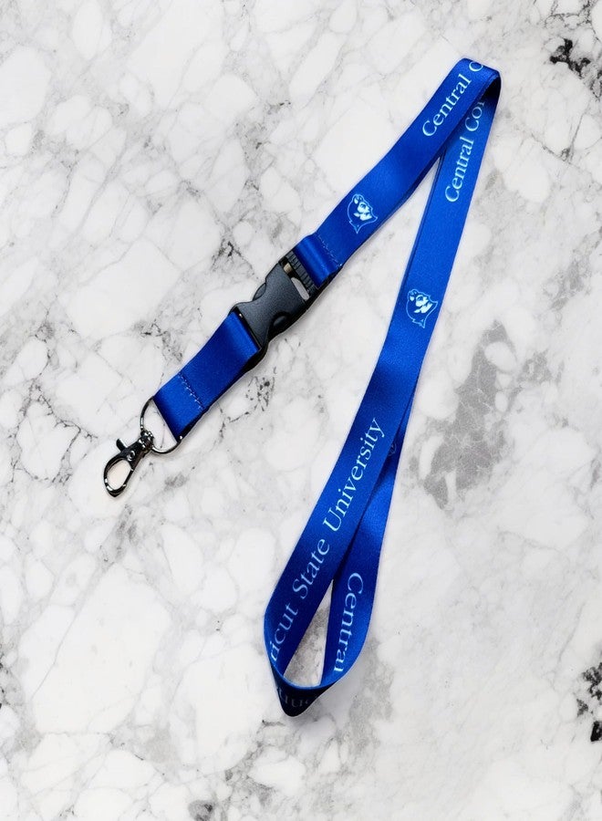 Desert Cactus Central Connecticut State University Lanyard CCSU Blue Devils Car Keys ID Badge Holder Keychain Detachable Breakaway Snap Buckle (Blue) - Image 5