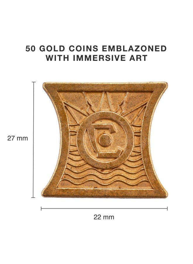 Stratagem King'S Coffers 50 Gold Fantasy Coins - Real Metal Tabletop Rpg Currency With Velvet Pouch - Board Game Accessories Compatible With 5E  - Image 5
