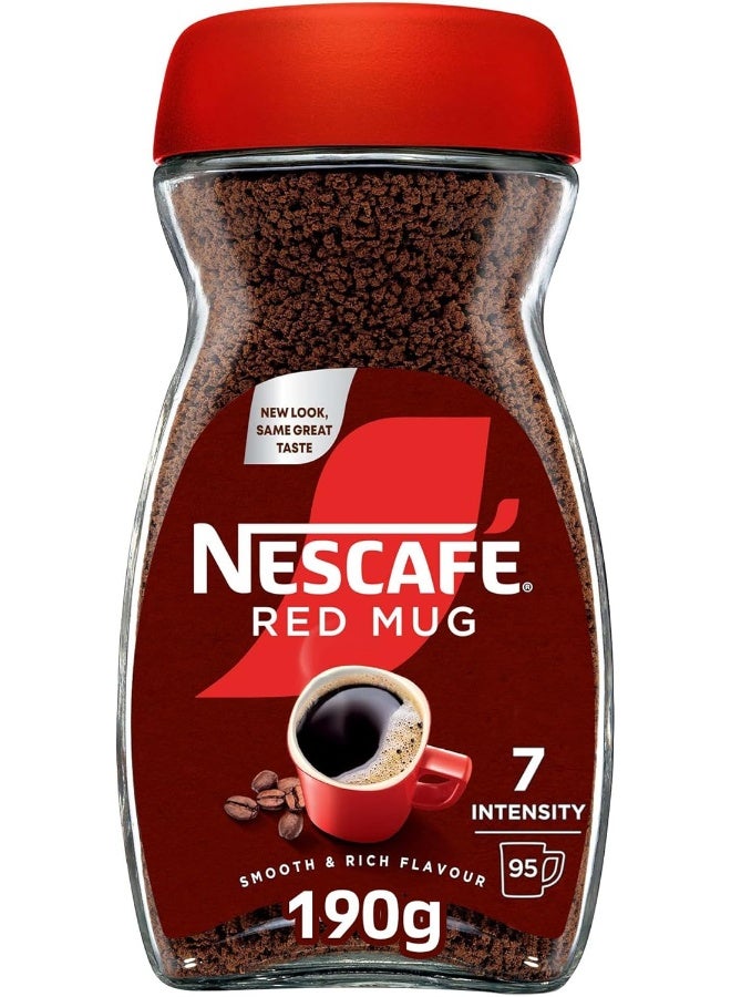 Nescafe Red Mug Instant Coffee Jar 190 Ggrams Single - Image 1