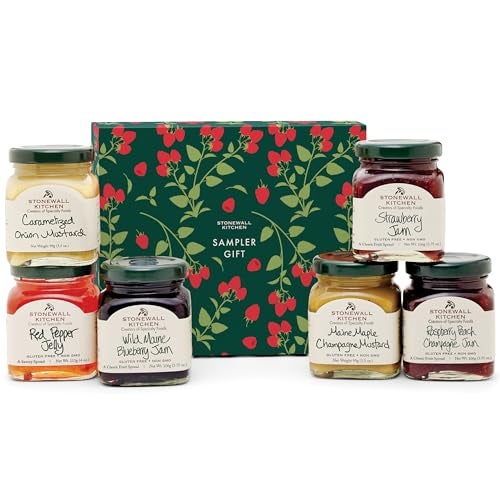 Stonewall Kitchen Classic Sampler Collection 6Piece Jam and Condiment Gift Box - Image 1