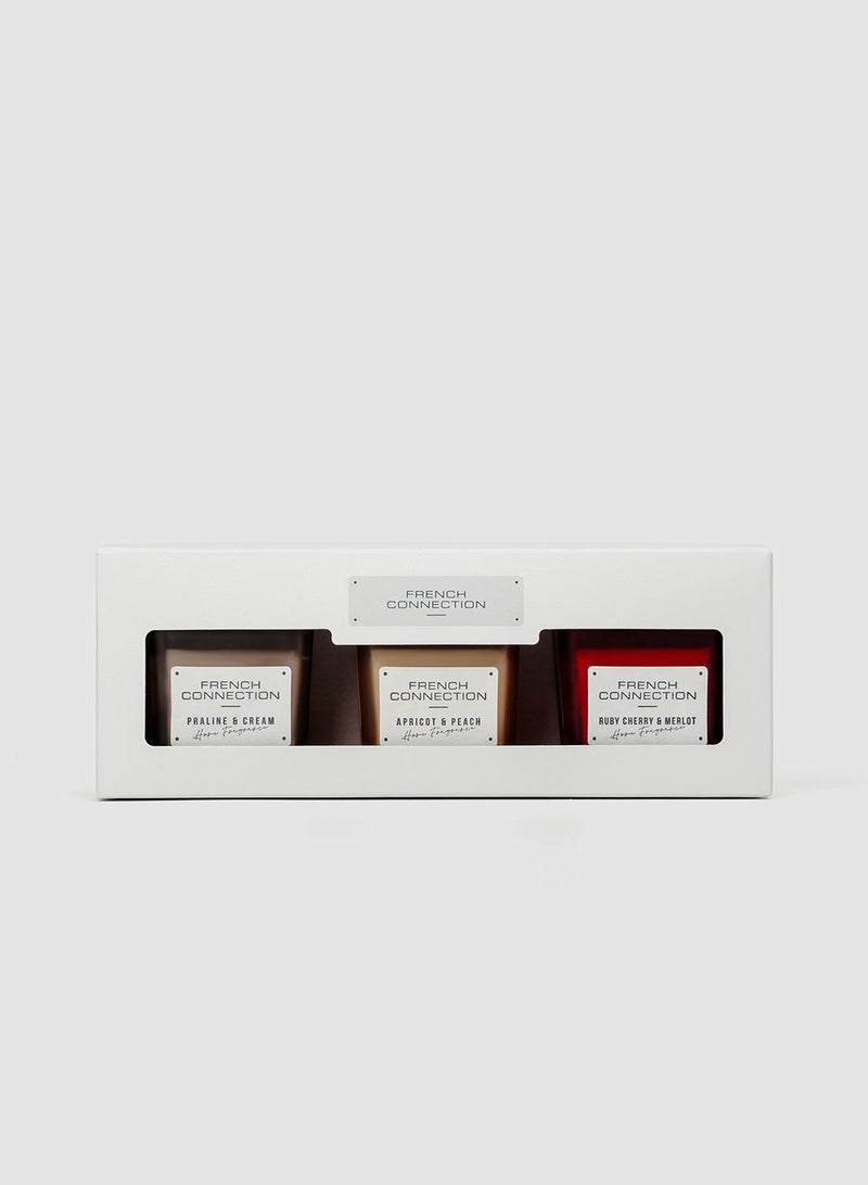 French Connection Square range Trio of Candles Gift Set 3 X 55G - Image 2
