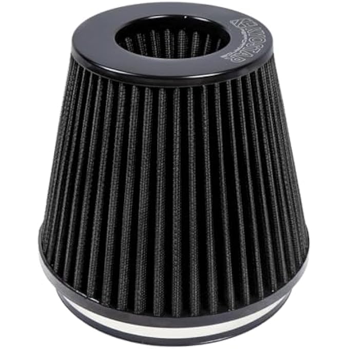 Kyostar Universal 6" 152mm High Flow Inlet Cold Air Intake Cone Replacement Dry Air Filter Black #2048 - Image 1