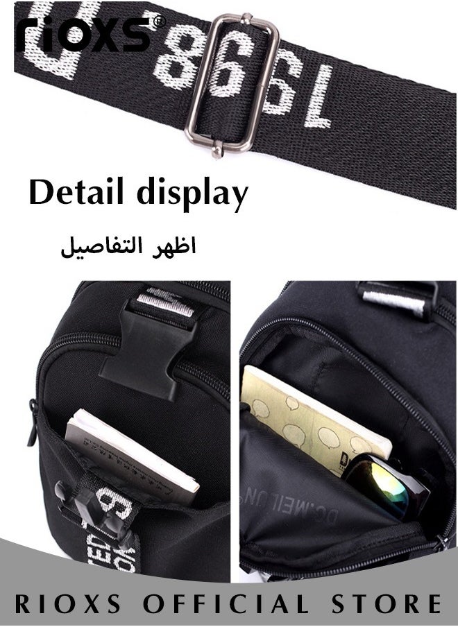ريوكس حقيبة حبال كروسبودي الجسم الصدر حبال حقيبة الكتف للرجال النساء عارضة حقيبة ظهر الكتف حقيبة ماء الصدر عارضة حقيبة مع منفذ شحن USB للسفر المشي لمسافات طويلة  - Image 4