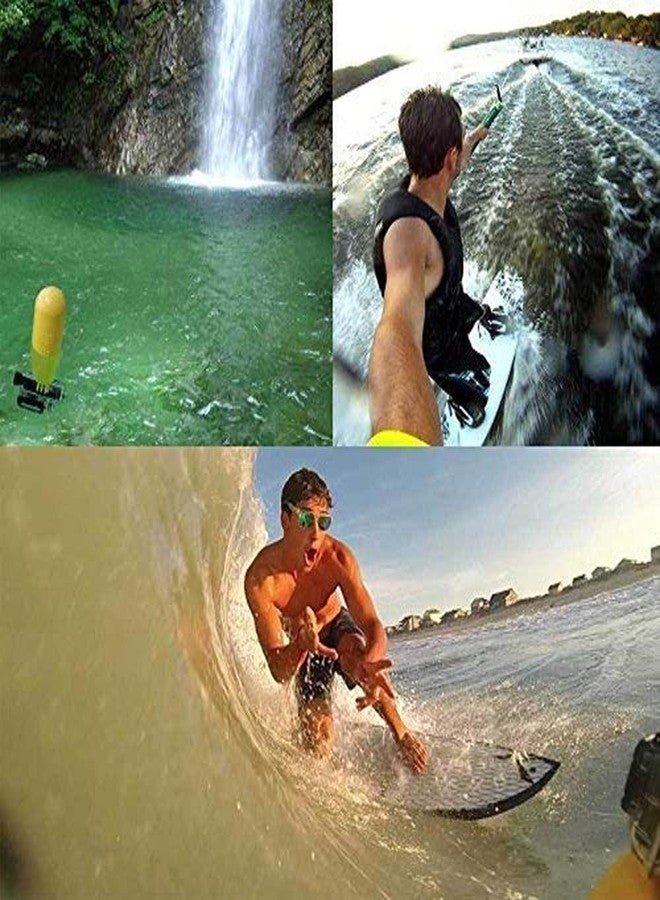 Action Pro Floating Bobber Hand Grip Handle Monopod Screw with Strap Compatible with All GoPro Hero 13 12 11 10 9 8 7 6 5 4 3+ 3 SJCAM Yi Eken 4k Action Camera (Yellow) - Image 5