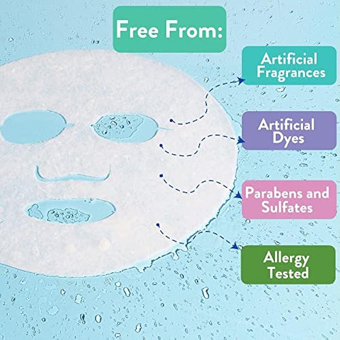 MISS SPA Hydrating & Brightening Sheet Mask Set Facial Masks for Women Exfoliating, Moisturizing Anti-Aging Skincare Bundle Nourishing Masks Dermatologist Tested 5-Pack - Image 4