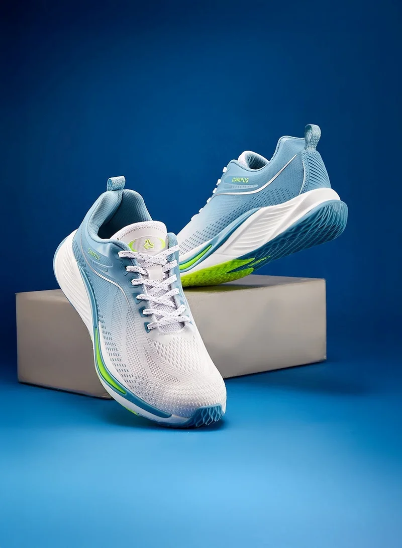 CAMPUS Men’s White Sneakers – Dynamic Dual-Tone Design with Stylish Contrast Detailing