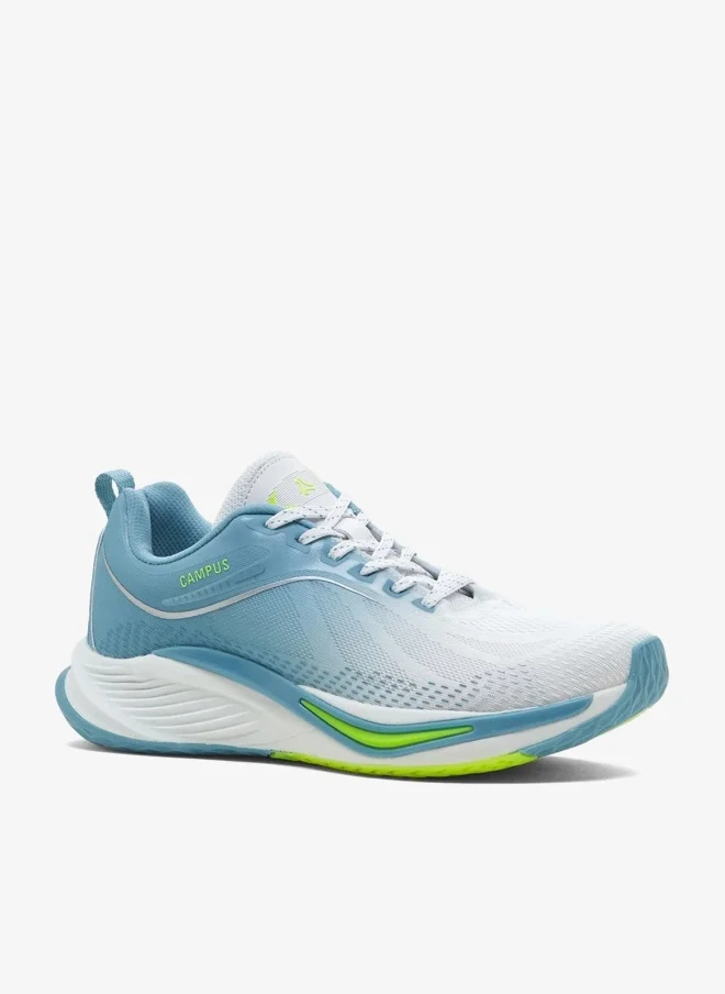 كامبس أحذية رياضية بيضاء رجالية بتصميم ديناميكي بلونين وتفاصيل خضراء أنيقة