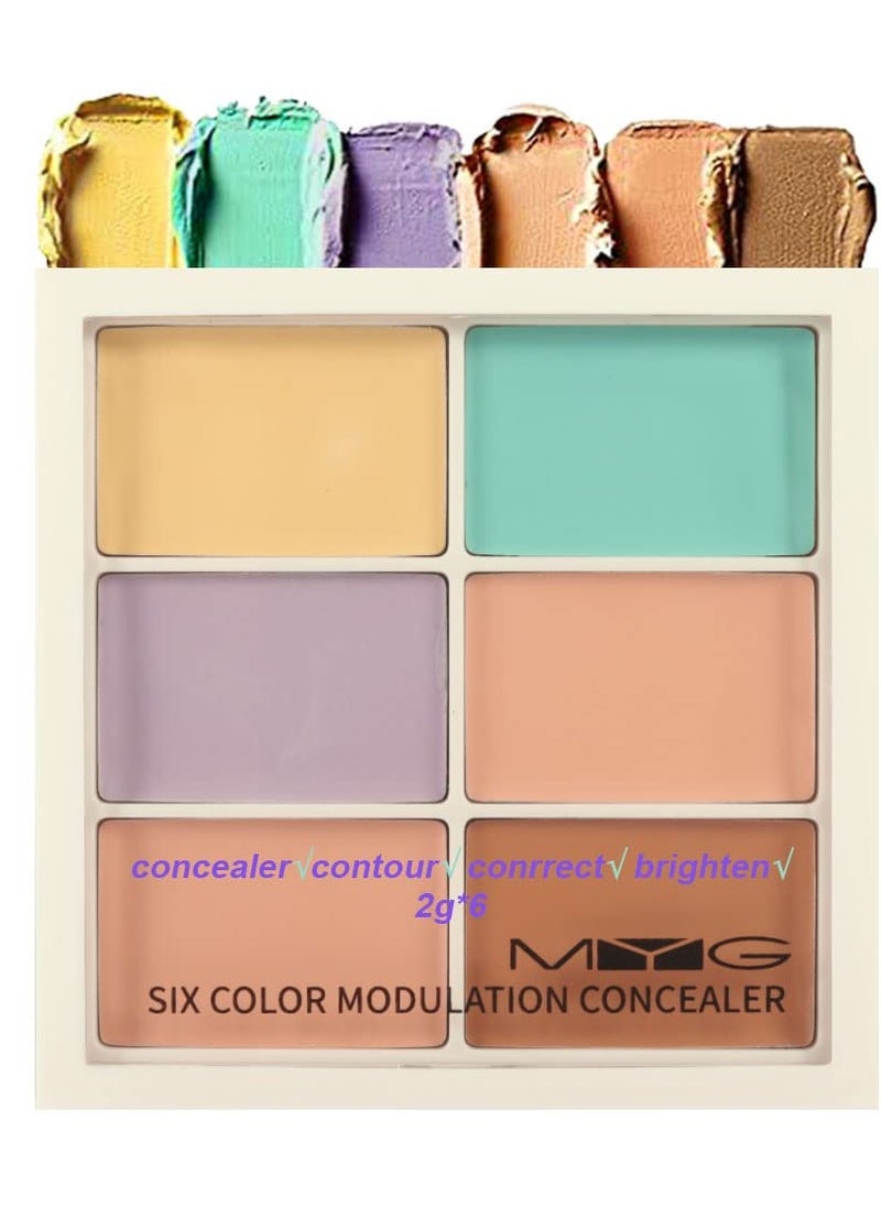 SYOSI - Waterproof Professional Color Corrector for Dark Circles Red Marks Scars,Longwear&Easy to Apply. Colors Correcting Concealer Palette&Creamy Concealer Palette - Image 1