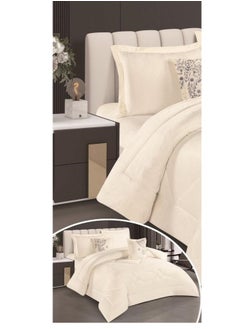 SMART HOME Winter Double Bedspread Quilt Set with Embossed Pattern, Velvet and Fur, Size 240*260cm  - Image 2