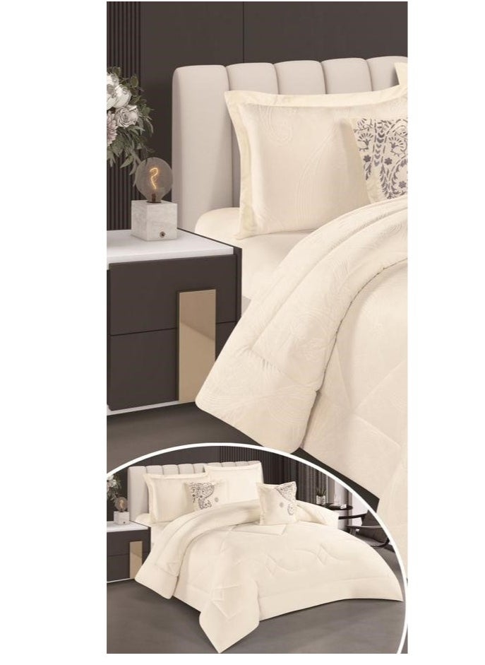 SMART HOME Winter Double Bedspread Quilt Set with Embossed Pattern, Velvet and Fur, Size 240*260cm  - Image 2
