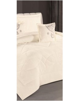 SMART HOME Winter Double Bedspread Quilt Set with Embossed Pattern, Velvet and Fur, Size 240*260cm  - Image 3